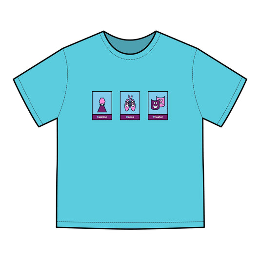 FDT Signature Collection - Fine Arts T-Shirt - Pink & Purple Design - Hanes Comfort Wash, Short-Sleeve, Black Text