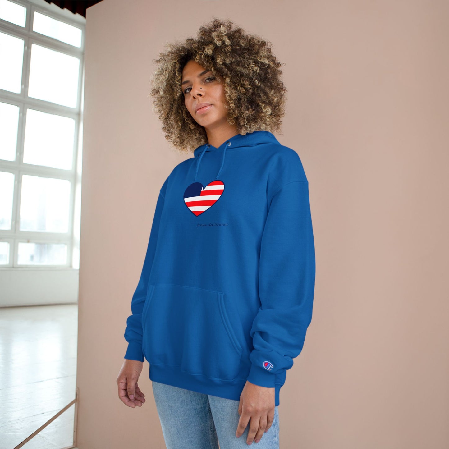 FDT Freedom Heart Hoodie - Champion - Dark Blue Accent