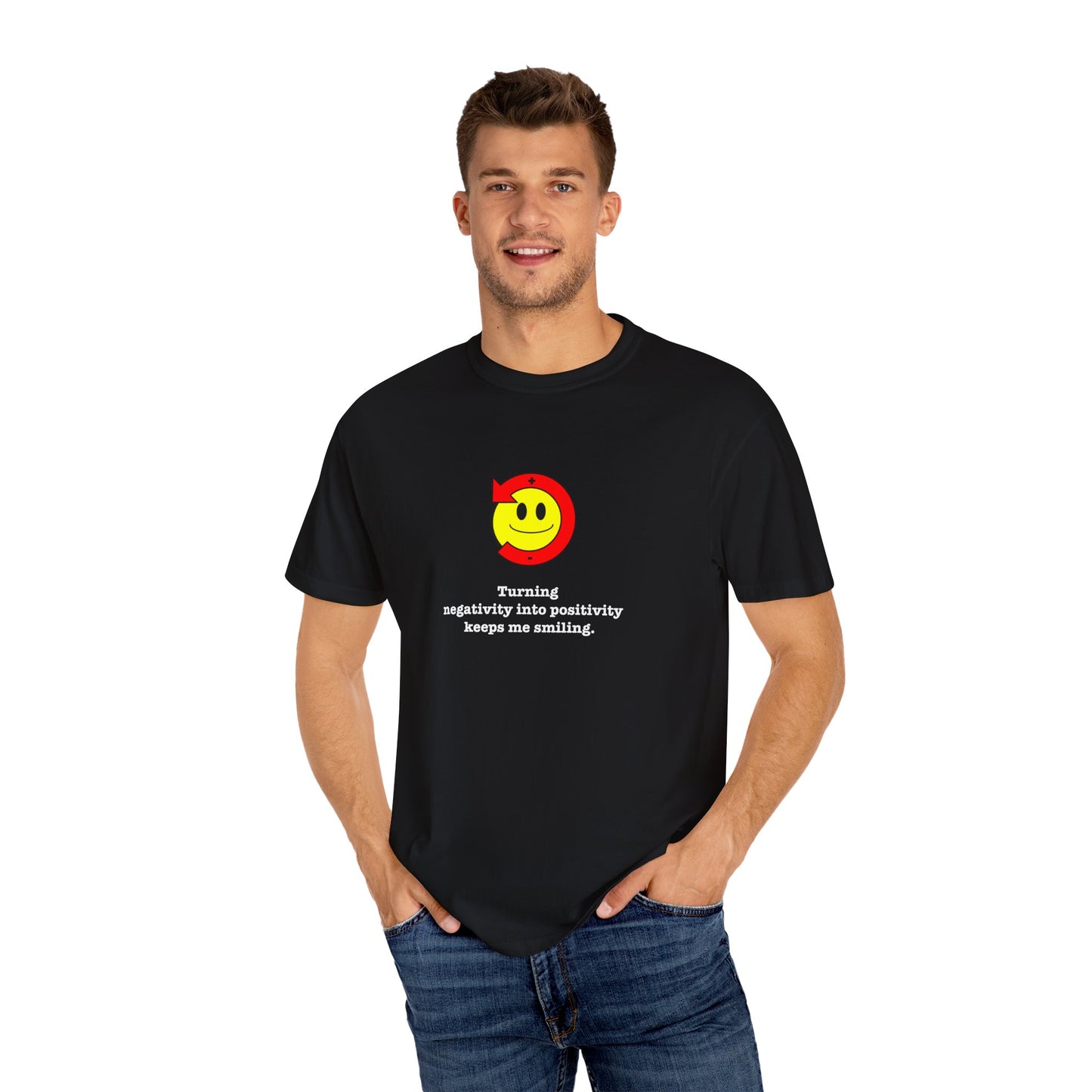 FDT Stay Positive Bag of Rocks T-Shirt - Comfort Colors, Short-Sleeve, White Text