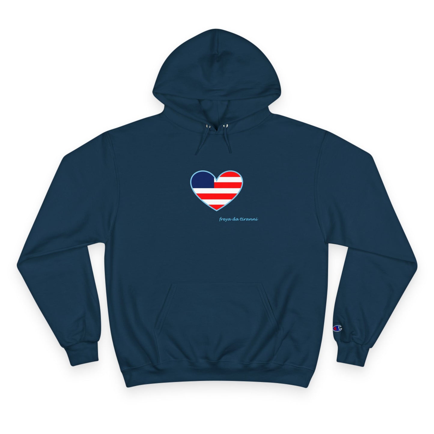 FDT Freedom Heart Hoodie - Champion - Light Blue Accent