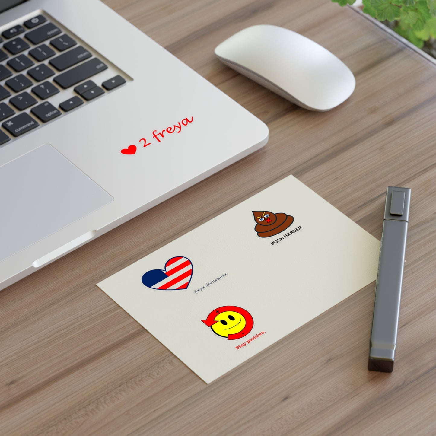 FDT Sticker Collection - Freedom Heart, Stay Positive, Push Harder, Love to Freya