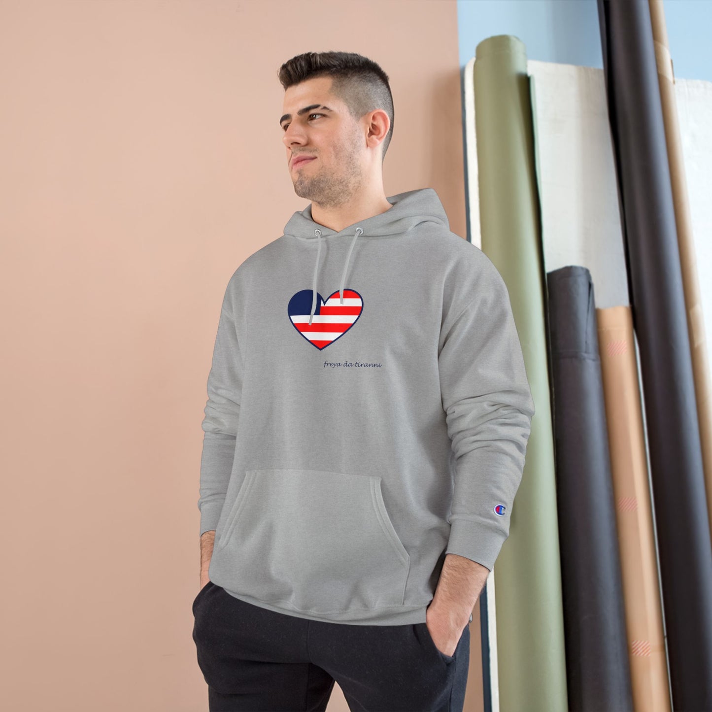 FDT Freedom Heart Hoodie - Champion - Dark Blue Accent