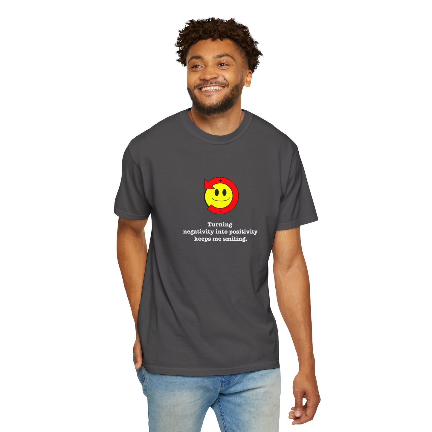 FDT Stay Positive Bag of Rocks T-Shirt - Comfort Colors, Short-Sleeve, White Text