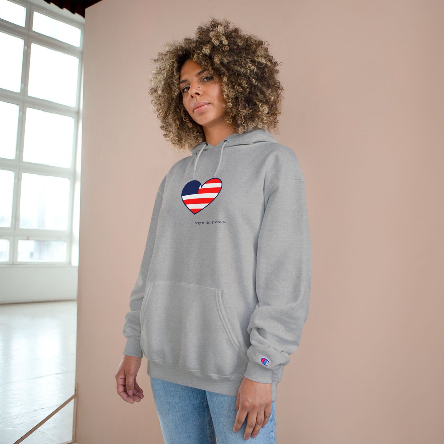 FDT Freedom Heart Hoodie - Champion - Dark Blue Accent