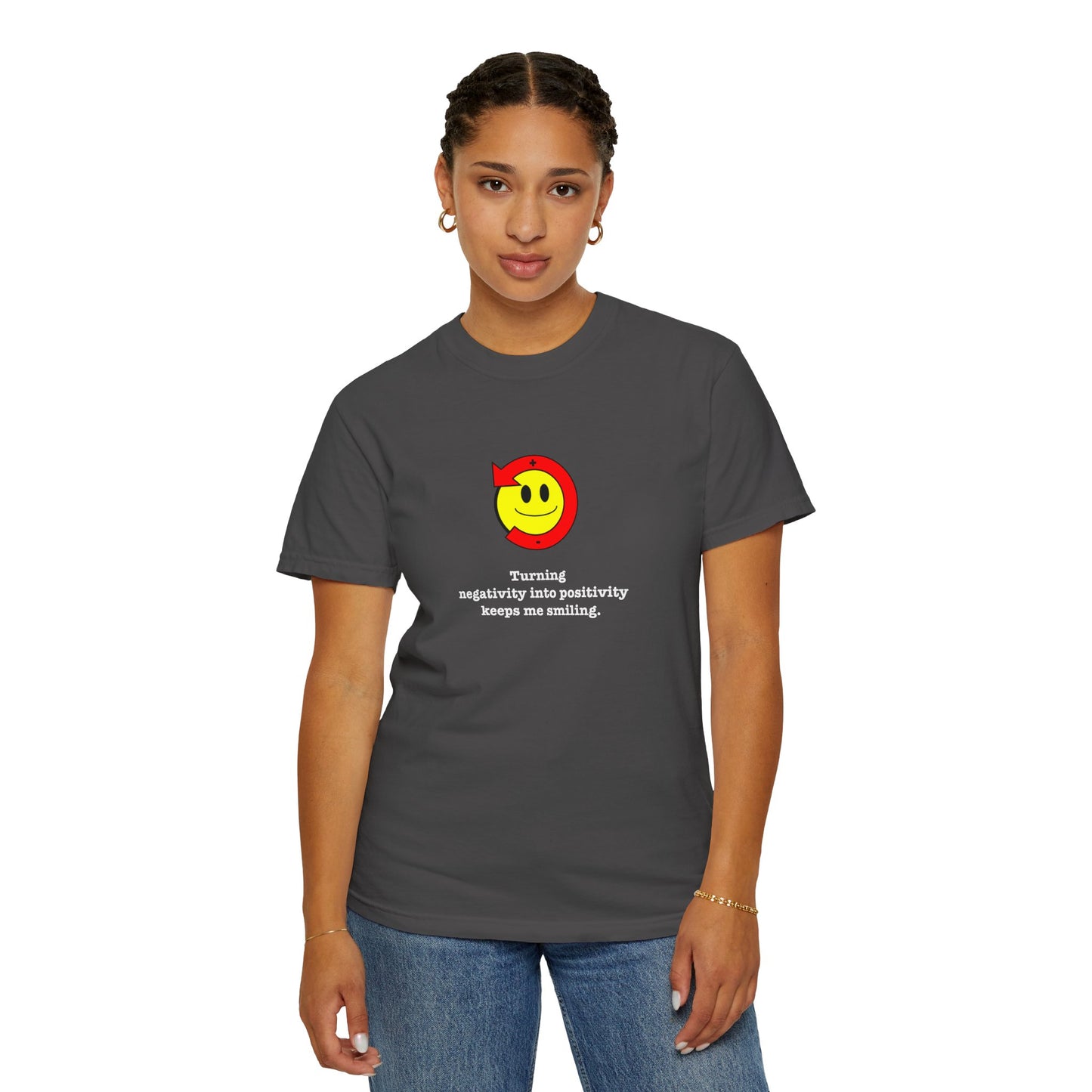 FDT Stay Positive Bag of Rocks T-Shirt - Comfort Colors, Short-Sleeve, White Text