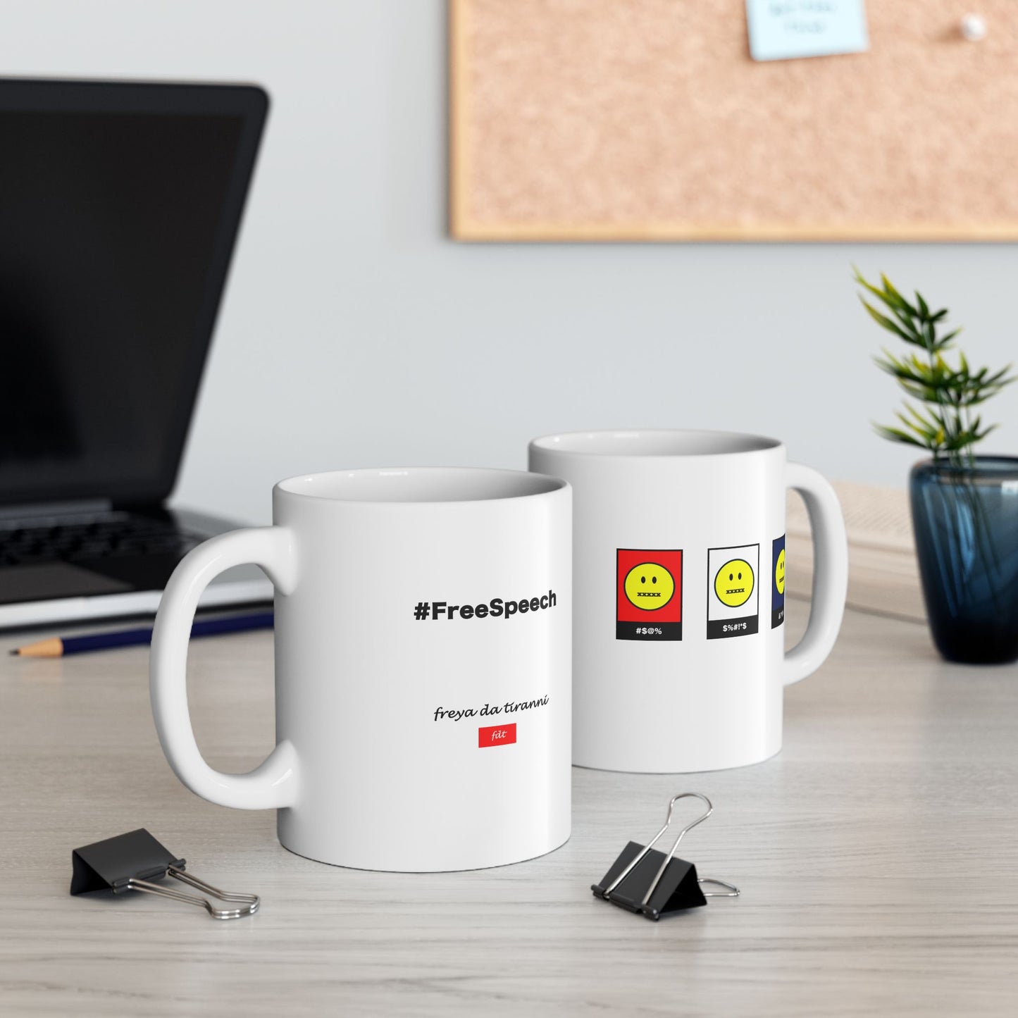 FDT Bleeped Emoji Free Speech Mug