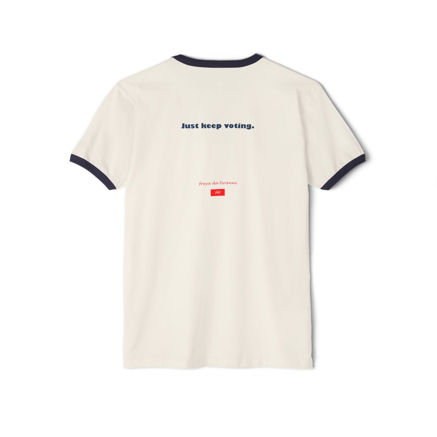 Redaction By The Numbers - Just Keep Voting Ringer T-Shirt