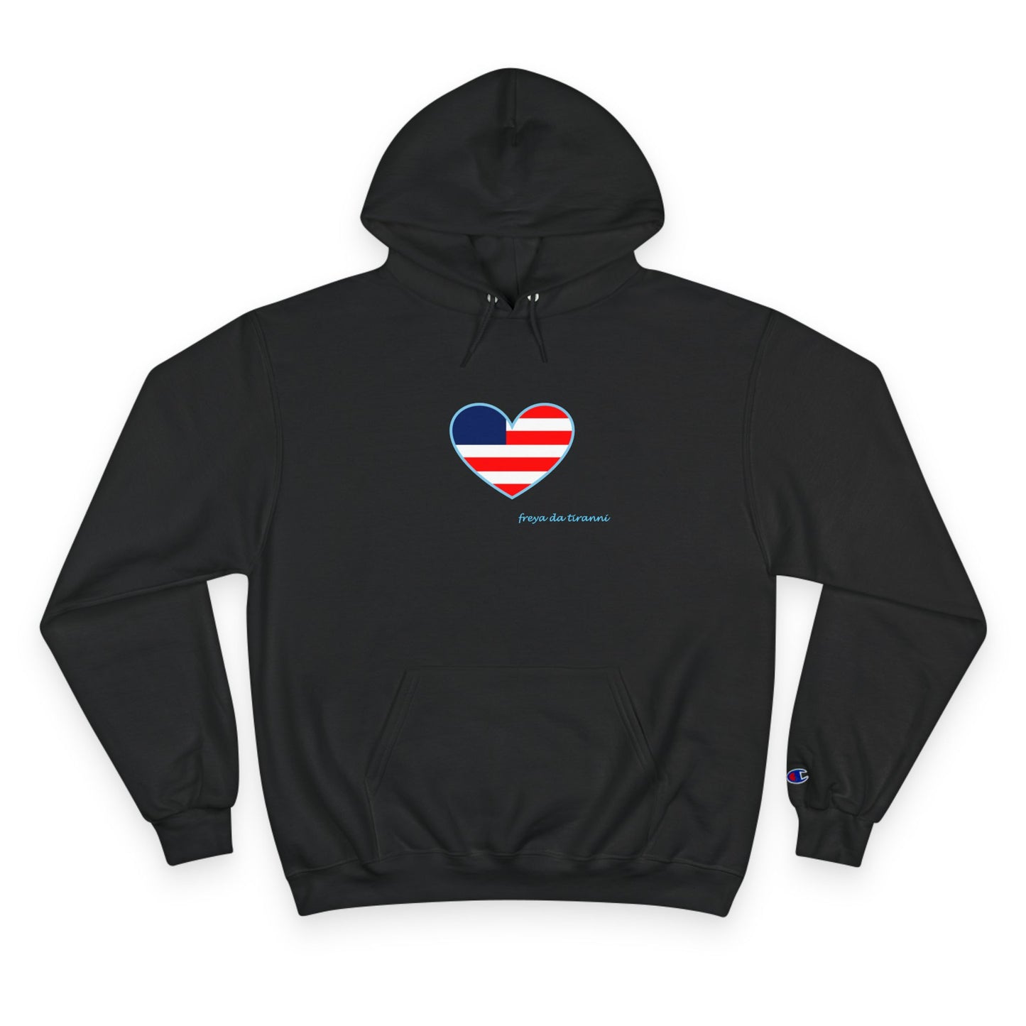 FDT Freedom Heart Hoodie - Champion - Light Blue Accent