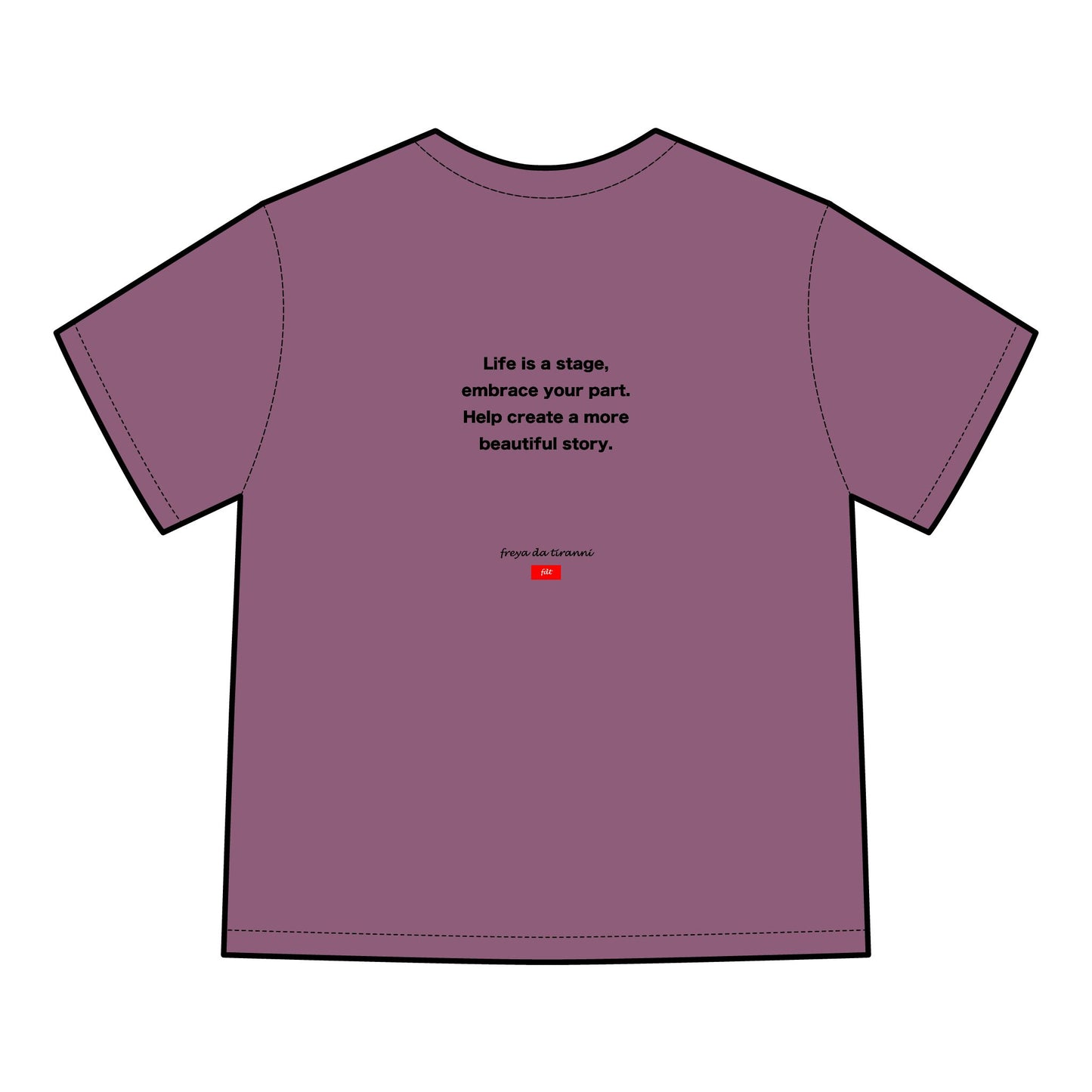 FDT Signature Collection - Fine Arts T-Shirt - Pink & Purple Design - Hanes Comfort Wash, Short-Sleeve, Black Text