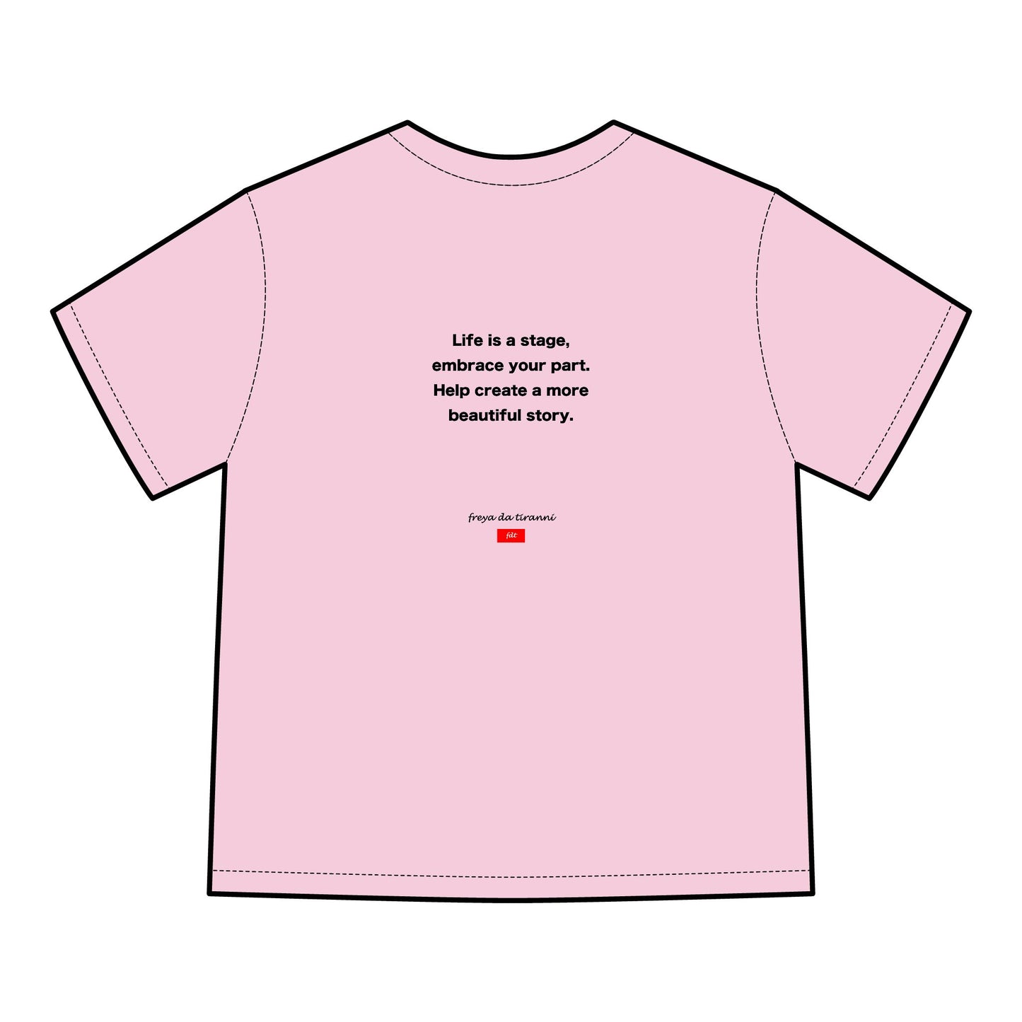 FDT Signature Collection - Fine Arts T-Shirt - Pink & Purple Design - Hanes Comfort Wash, Short-Sleeve, Black Text