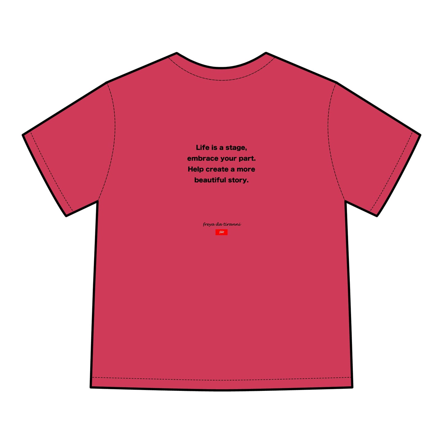 FDT Signature Collection - Fine Arts T-Shirt - Pink & Purple Design - Hanes Comfort Wash, Short-Sleeve, Black Text