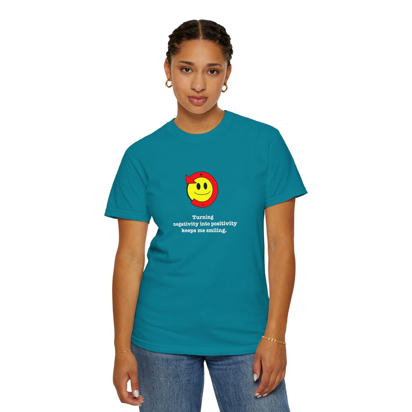FDT Stay Positive Bag of Rocks T-Shirt - Comfort Colors, Short-Sleeve, White Text