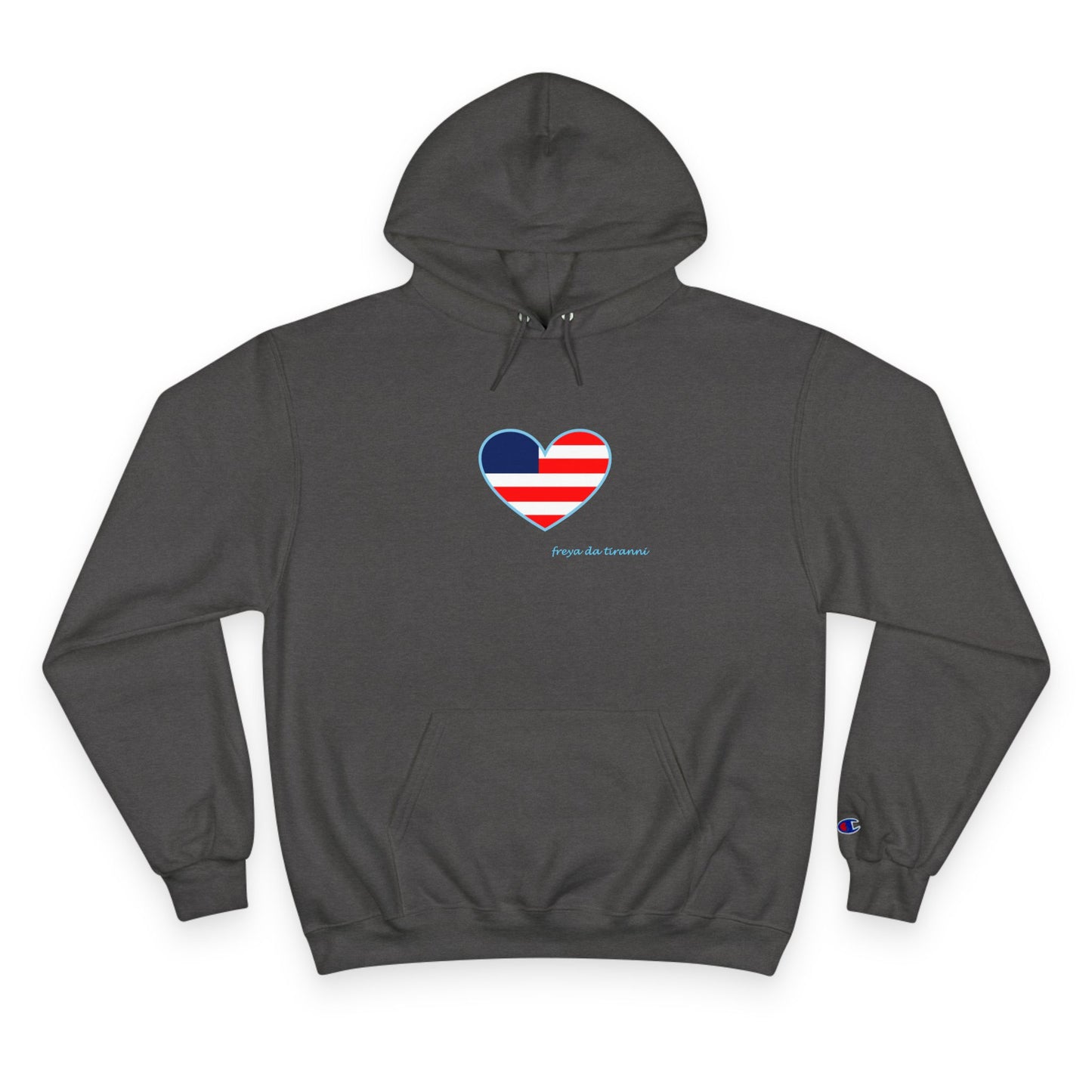 FDT Freedom Heart Hoodie - Champion - Light Blue Accent