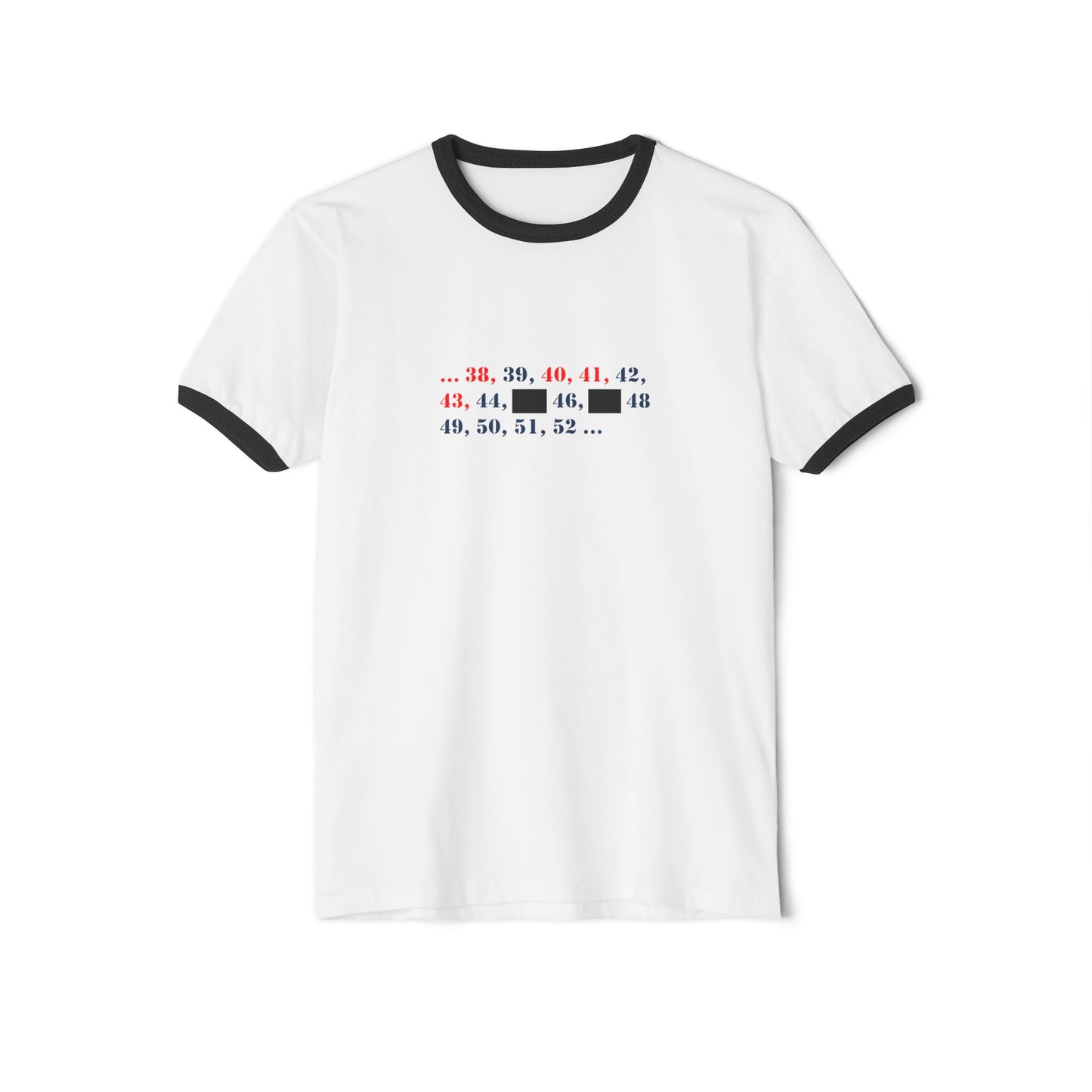 Redaction By The Numbers - Just Keep Voting Ringer T-Shirt