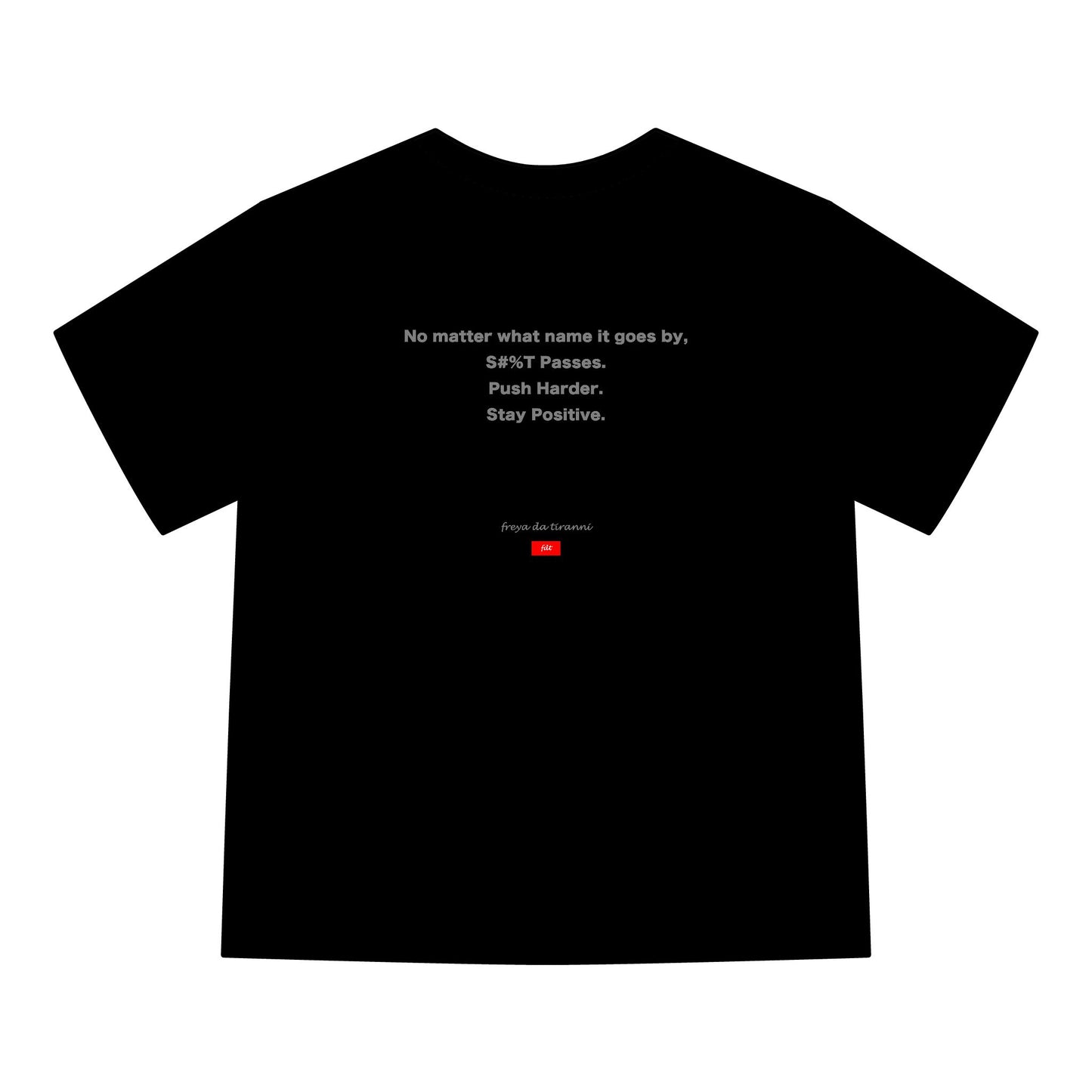 FDT Signature Collection - Poop Emoji Push Harder T-Shirt - Hanes Comfort Wash, Short-Sleeve, Grey Text