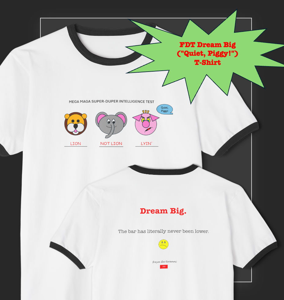 FDT Dream Big (Quiet, Piggy) Ringer T-Shirt