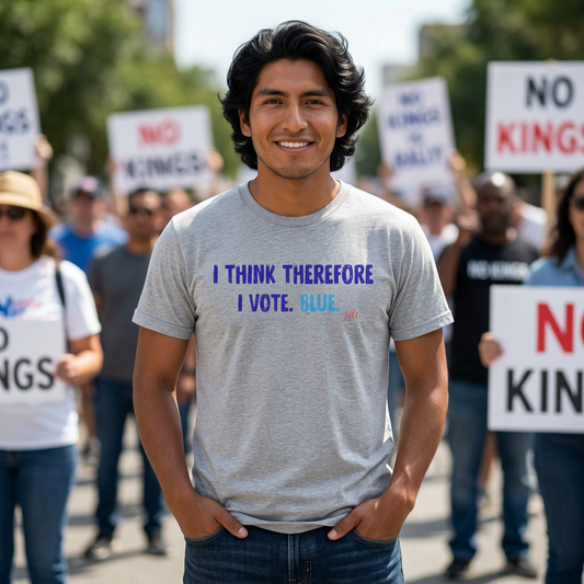 FDT I Think Therefore I Vote Blue Gildan Softstyle 64000 T-Shirt
