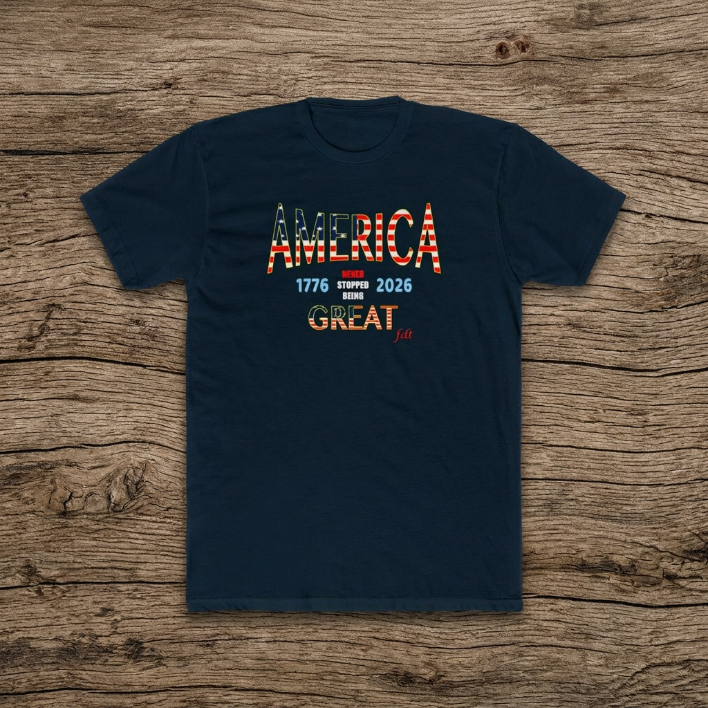FDT July 4th "America Never Stopped Being Great" (Anti-MAGA) Tee