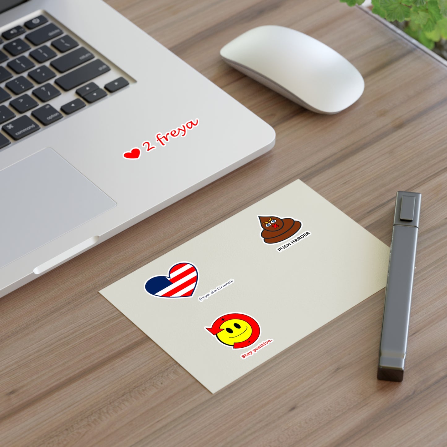FDT Sticker Collection - Freedom Heart, Stay Positive, Push Harder, Love to Freya