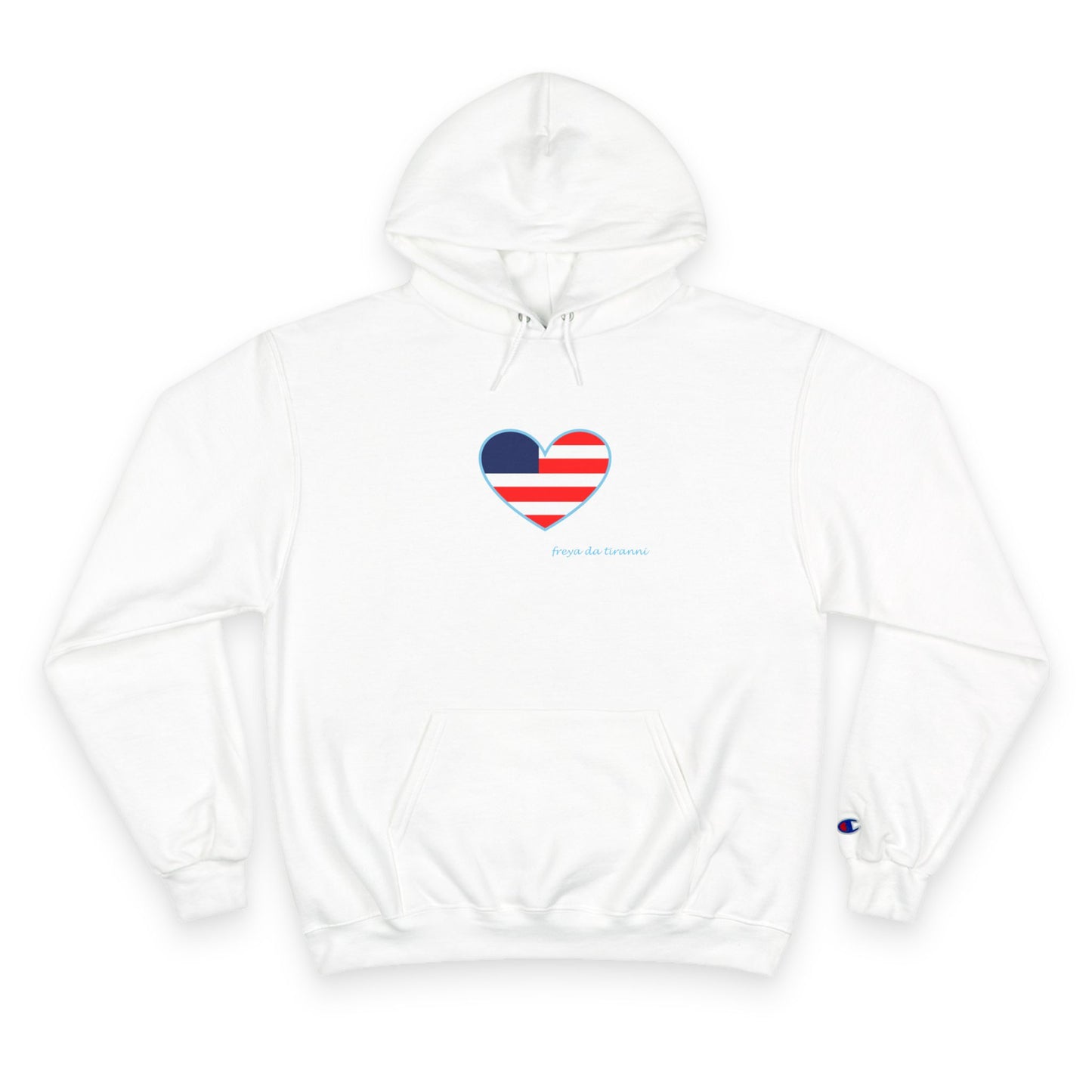 FDT Freedom Heart Hoodie - Champion - Light Blue Accent