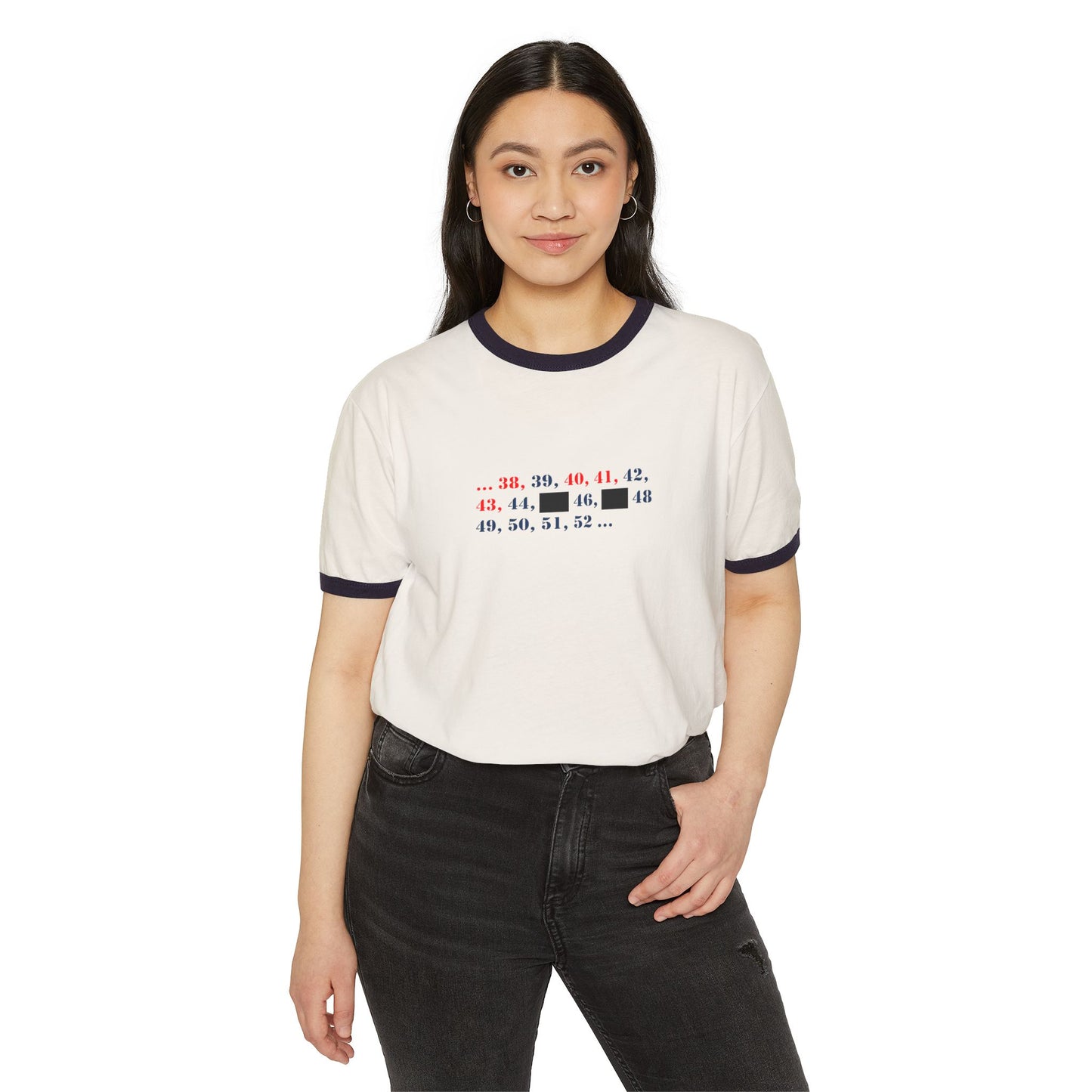 Redaction By The Numbers - Just Keep Voting Ringer T-Shirt
