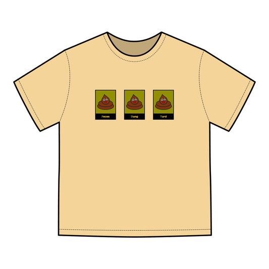 FDT Signature Collection - Poop Emoji Push Harder T-Shirt - Hanes Comfort Wash, Short-Sleeve, Black Text