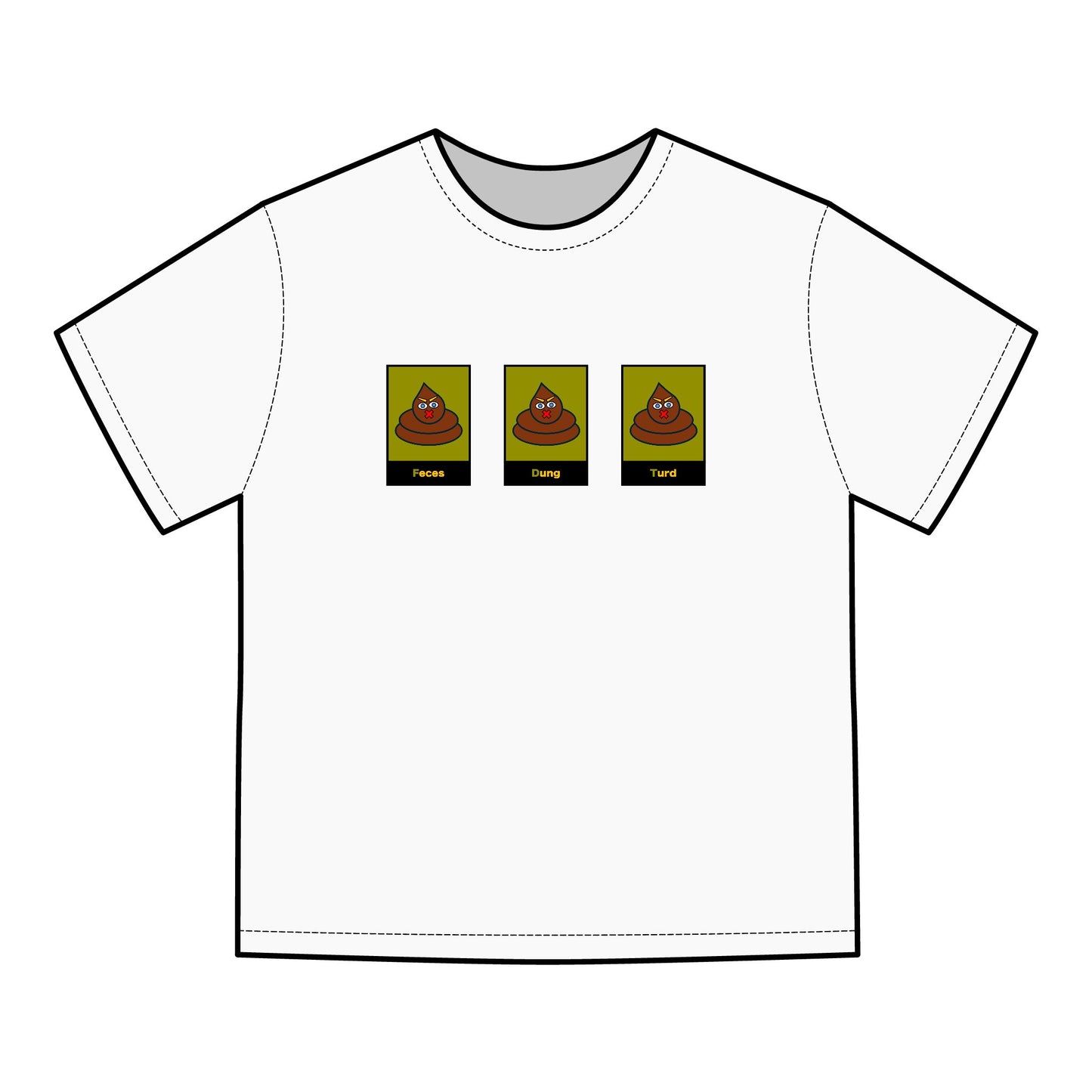 FDT Signature Collection - Poop Emoji Push Harder T-Shirt - Hanes Comfort Wash, Short-Sleeve, Black Text