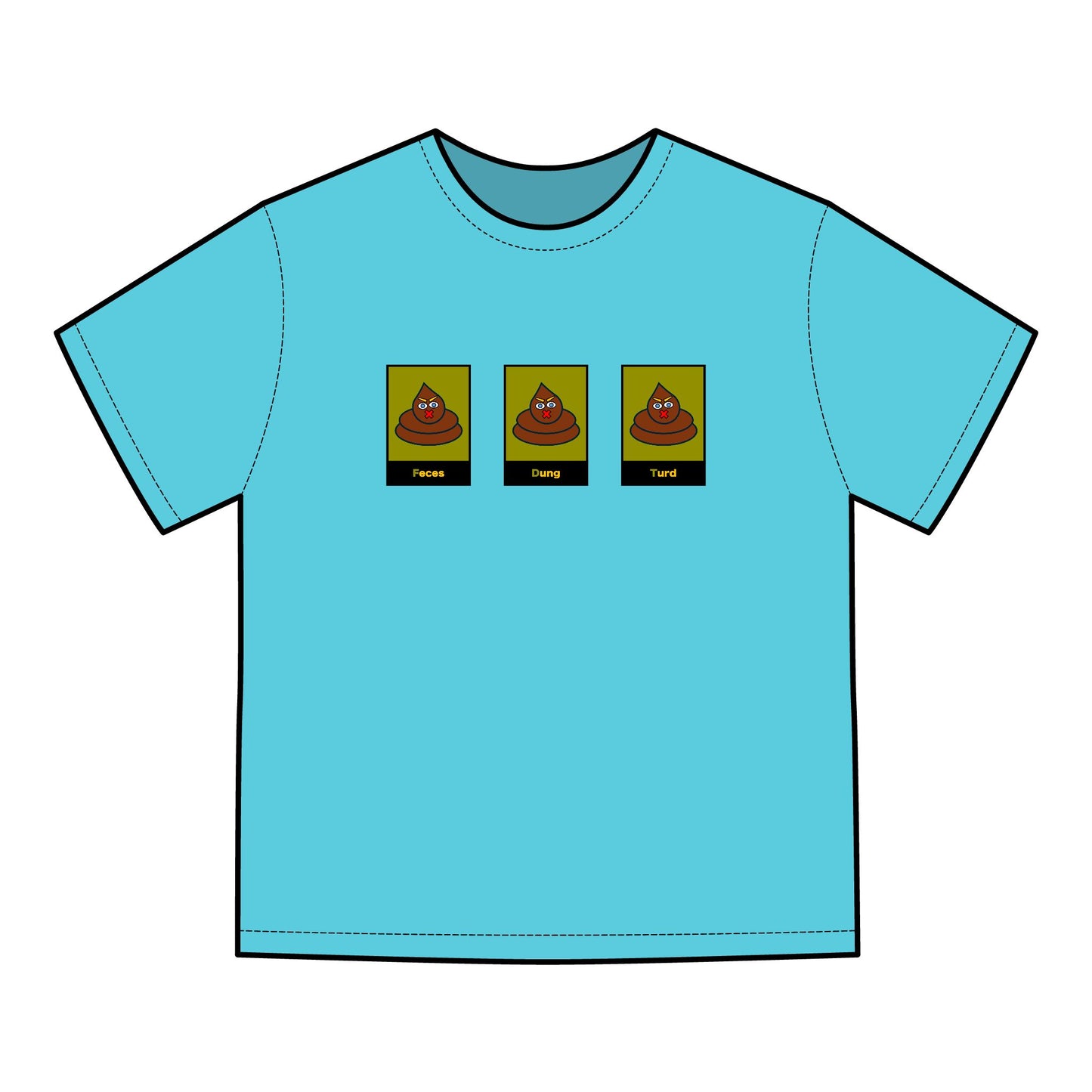FDT Signature Collection - Poop Emoji Push Harder T-Shirt - Hanes Comfort Wash, Short-Sleeve, Black Text