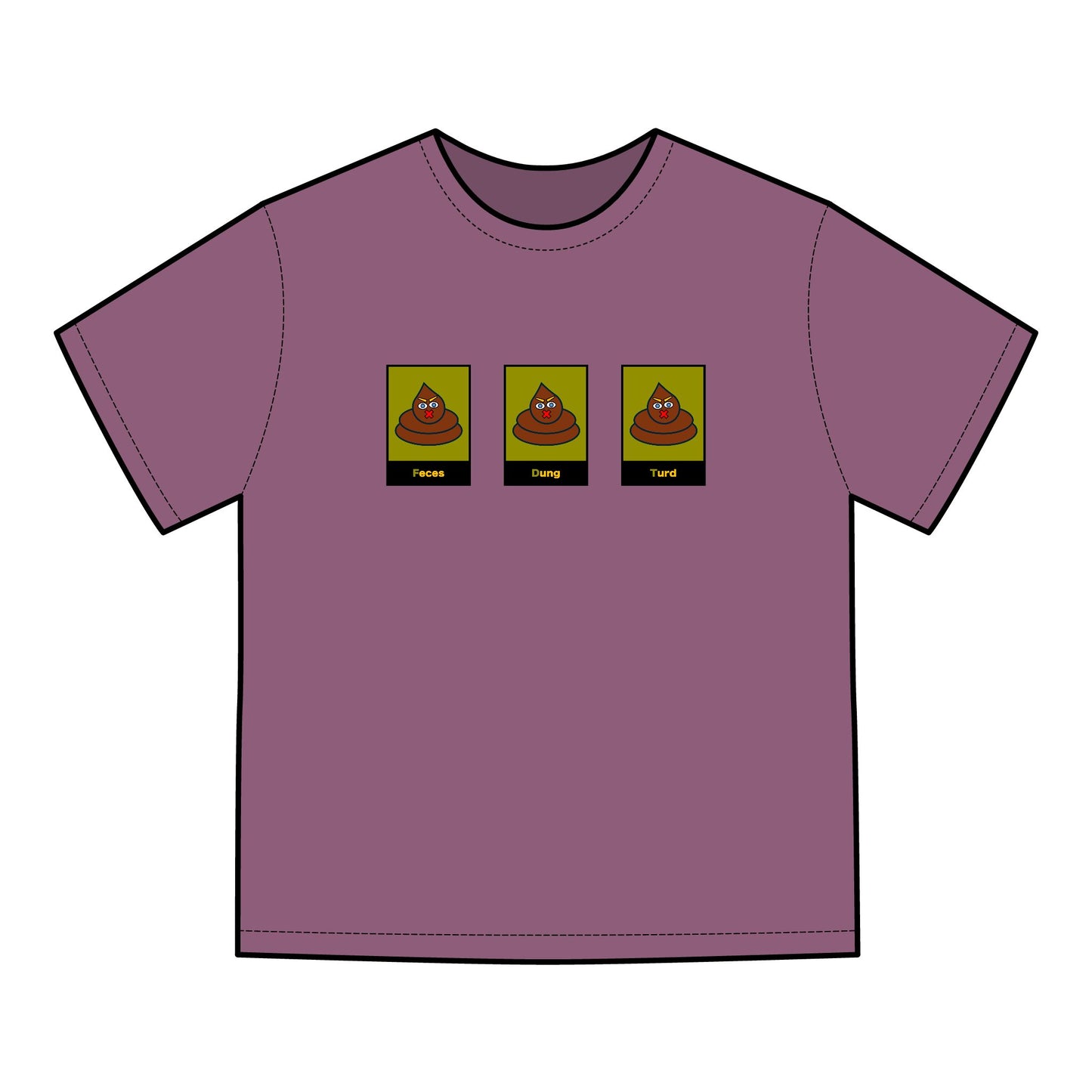 FDT Signature Collection - Poop Emoji Push Harder T-Shirt - Hanes Comfort Wash, Short-Sleeve, Black Text