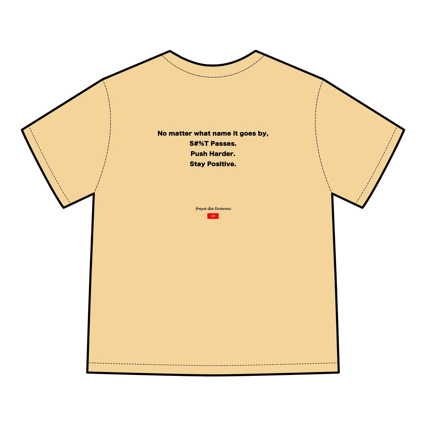 FDT Signature Collection - Poop Emoji Push Harder T-Shirt - Hanes Comfort Wash, Short-Sleeve, Black Text