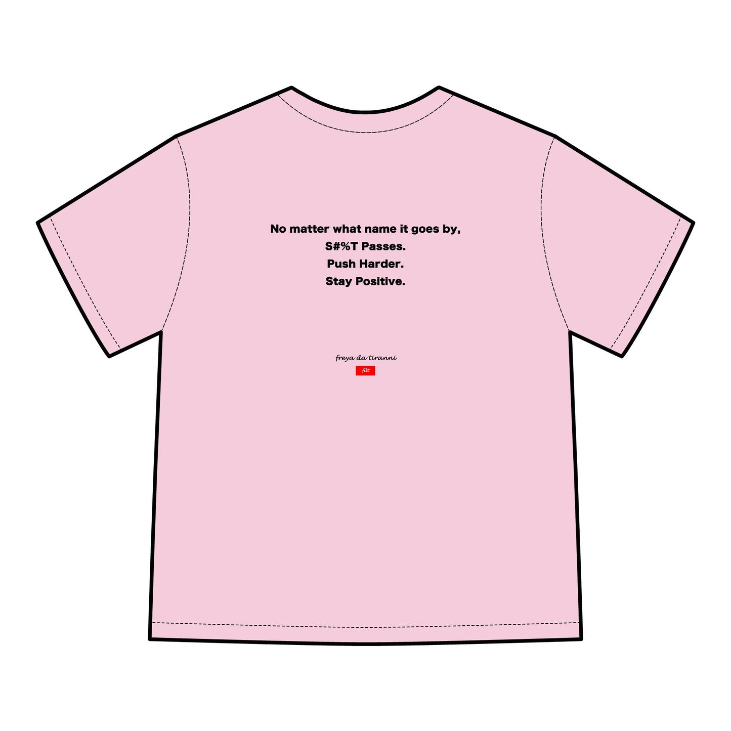 FDT Signature Collection - Poop Emoji Push Harder T-Shirt - Hanes Comfort Wash, Short-Sleeve, Black Text