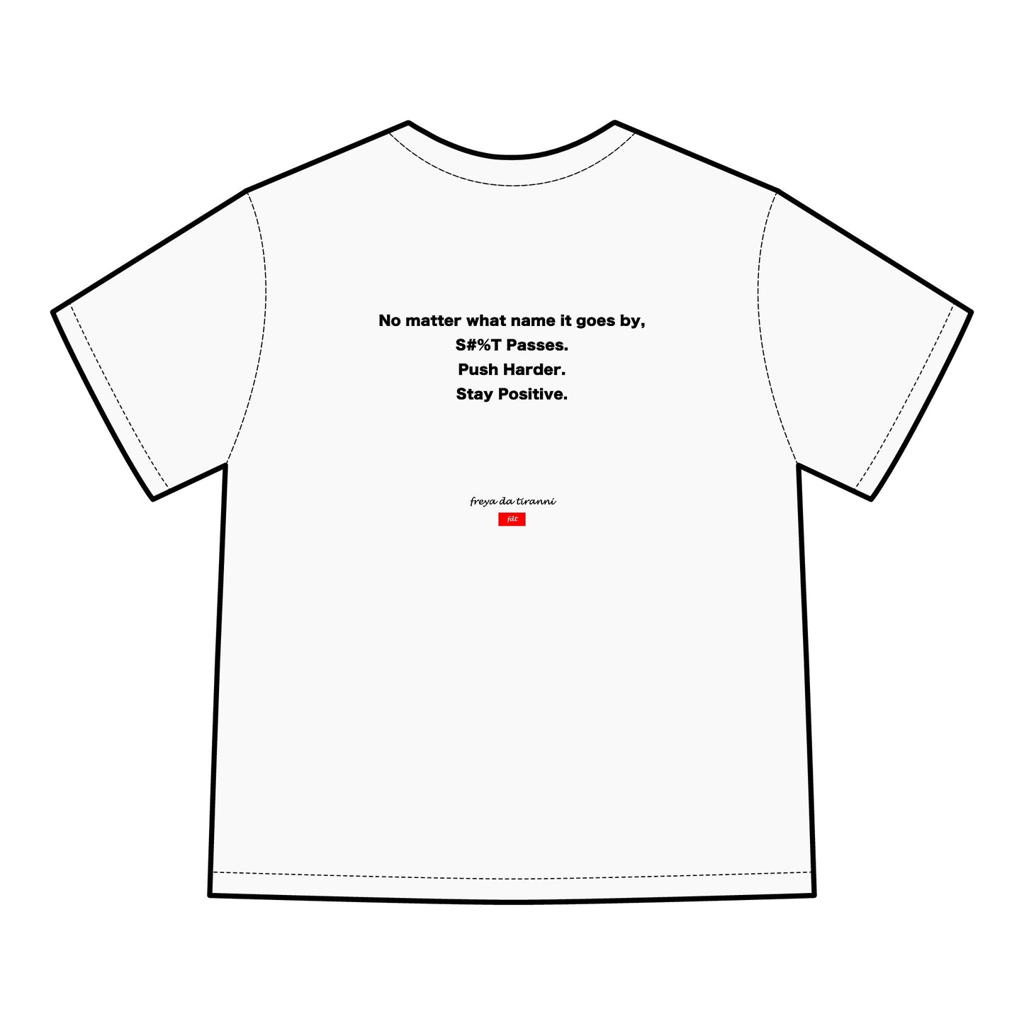 FDT Signature Collection - Poop Emoji Push Harder T-Shirt - Hanes Comfort Wash, Short-Sleeve, Black Text