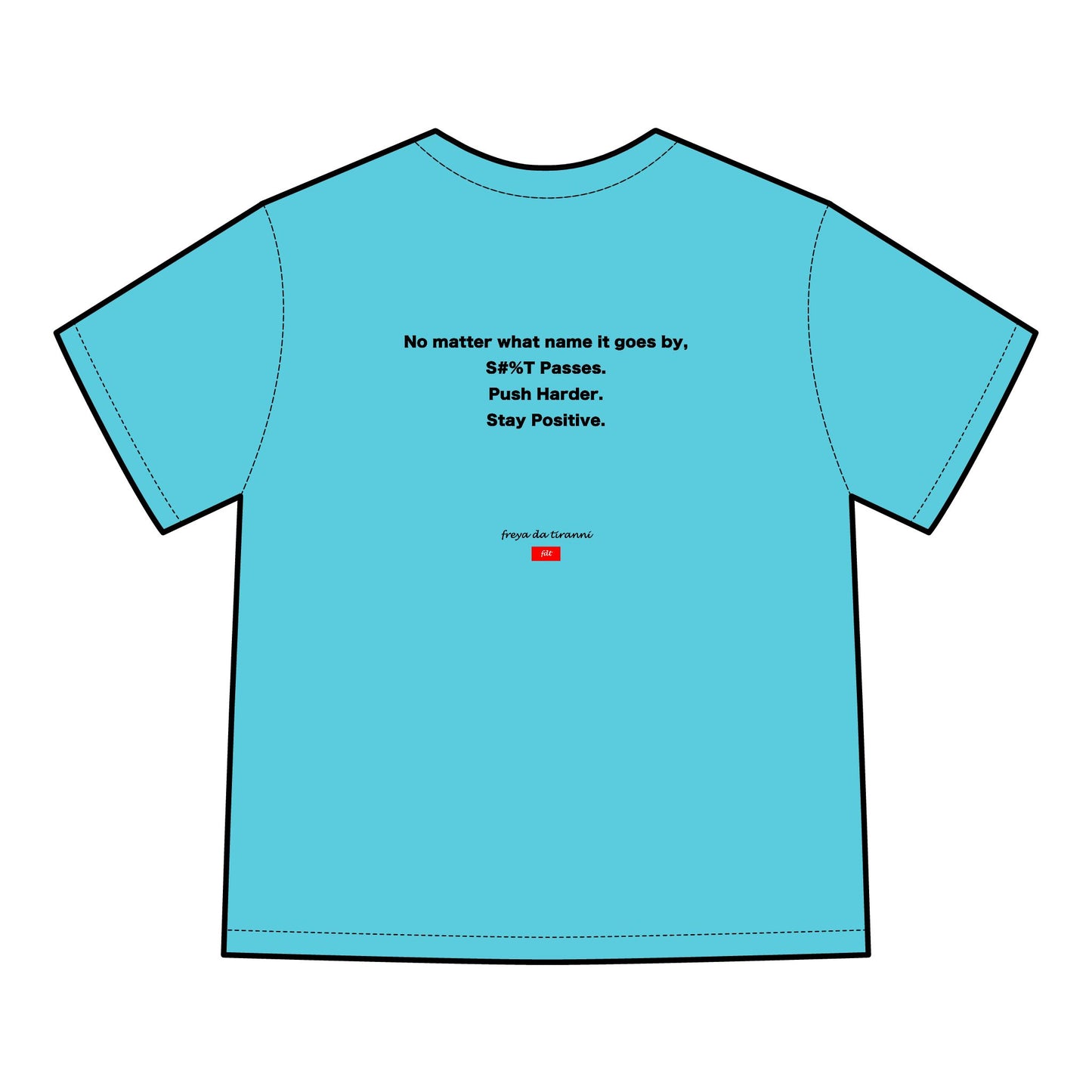 FDT Signature Collection - Poop Emoji Push Harder T-Shirt - Hanes Comfort Wash, Short-Sleeve, Black Text