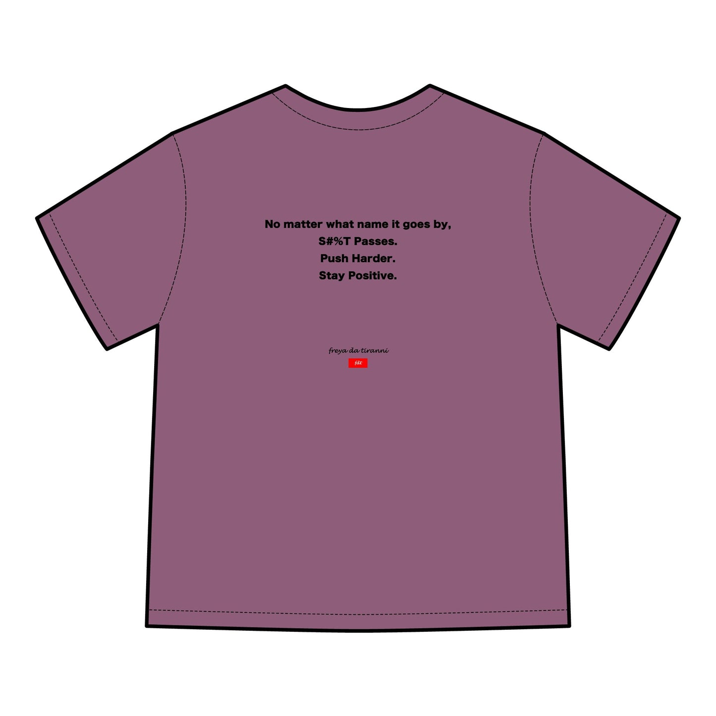 FDT Signature Collection - Poop Emoji Push Harder T-Shirt - Hanes Comfort Wash, Short-Sleeve, Black Text