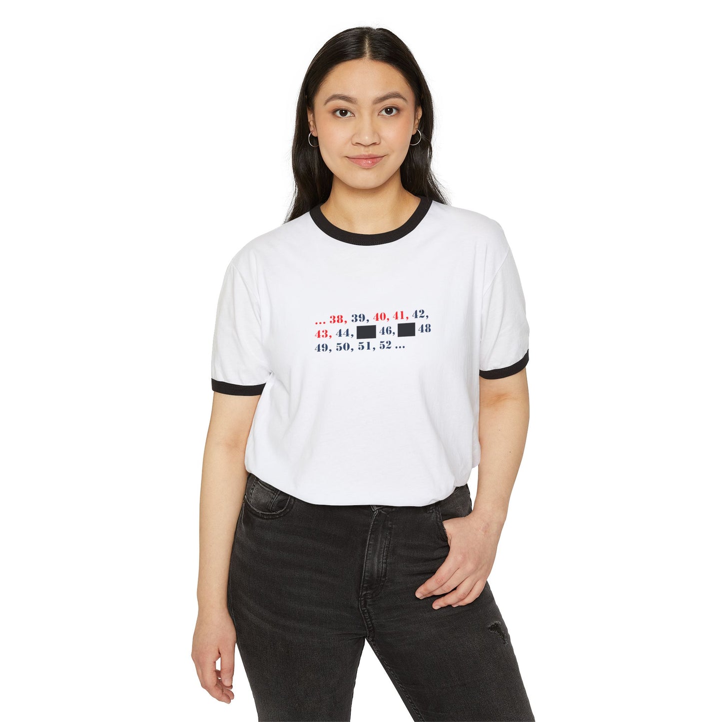 Redaction By The Numbers - Just Keep Voting Ringer T-Shirt