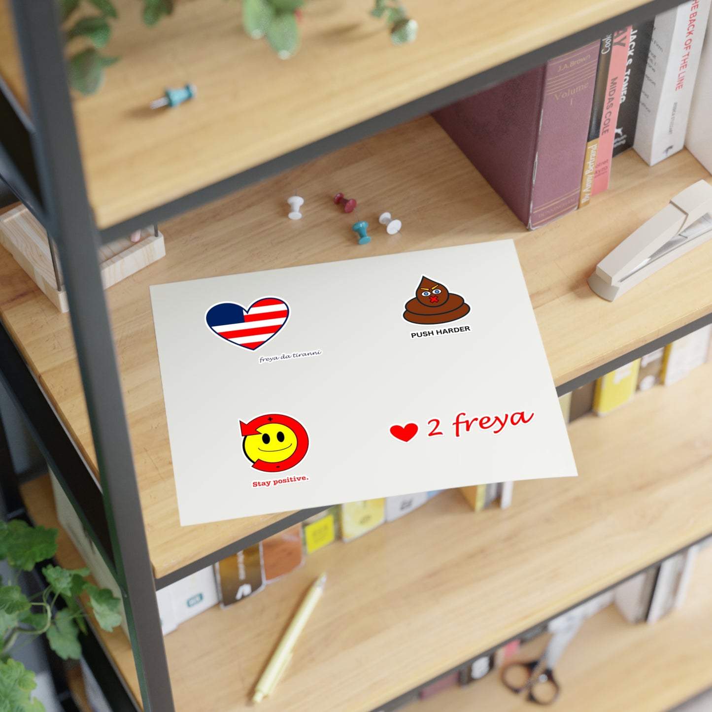 FDT Sticker Collection - Freedom Heart, Stay Positive, Push Harder, Love to Freya