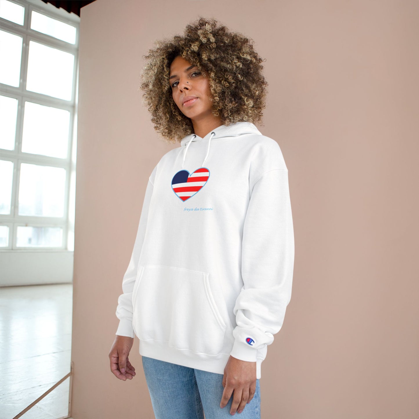 FDT Freedom Heart Hoodie - Champion - Light Blue Accent