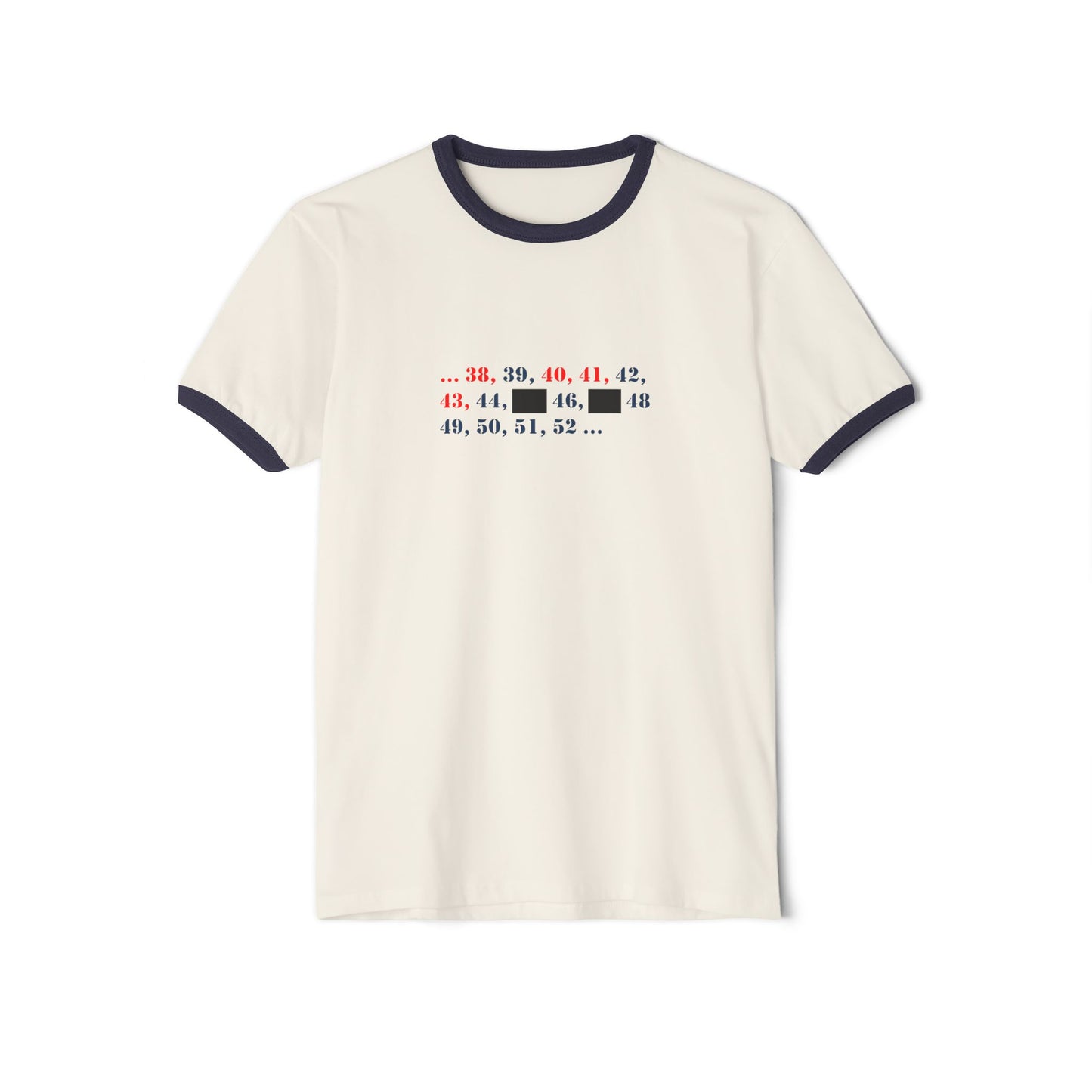 Redaction By The Numbers - Just Keep Voting Ringer T-Shirt